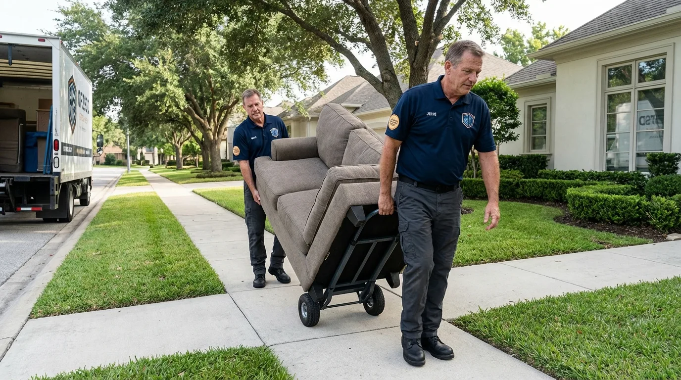 Local residential moving crew loading furniture in Litchfield Park, AZ